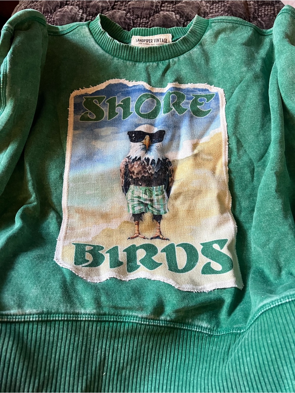 Green 'Shore Birds' Graphic Sweatshirt
